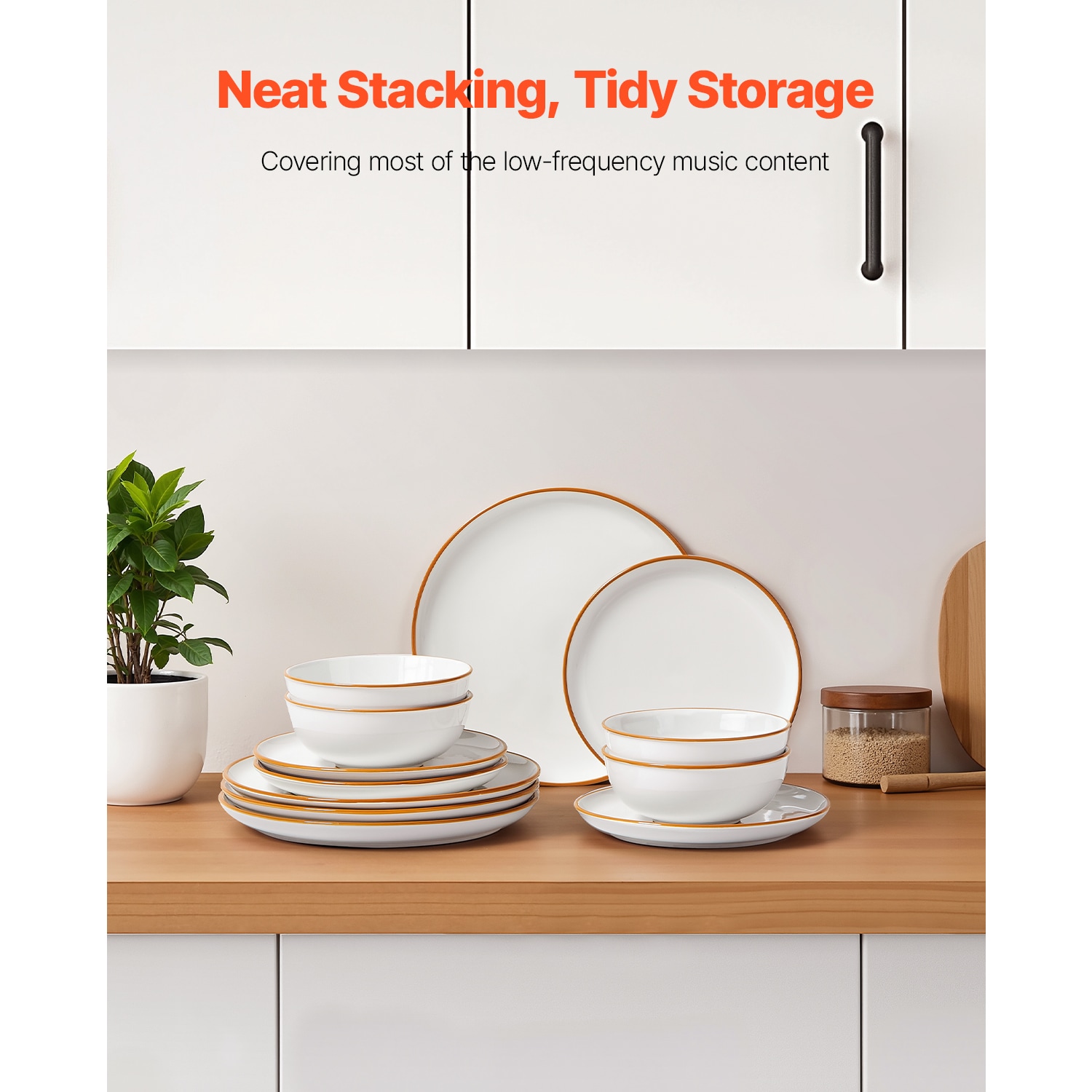 Ceramic Dinnerware Set For 4 White Porcelain Plates And Bowls_voghion.com
